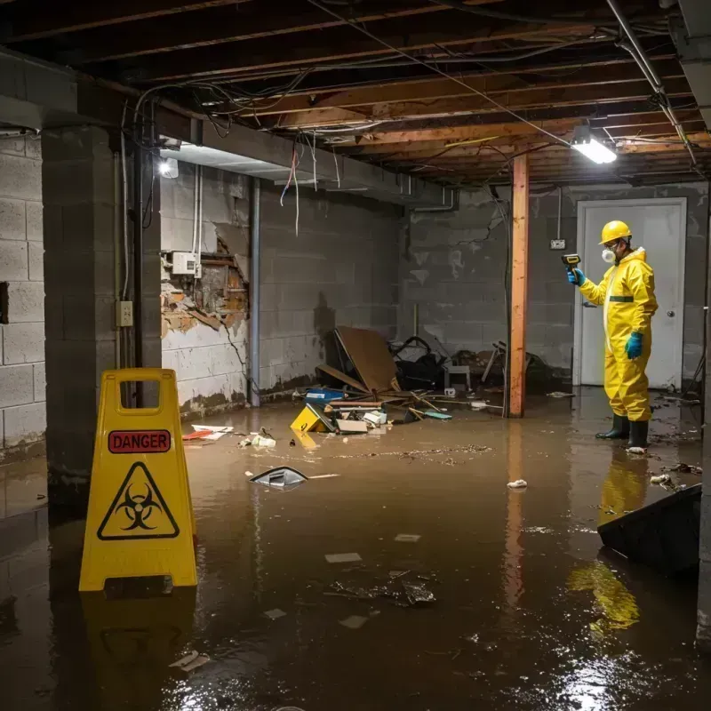 Flooded Basement Electrical Hazard in Vandalia, MO Property